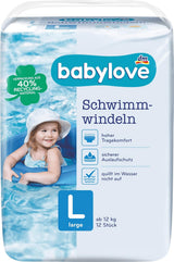 Badblöjor storlek L (10 - 14 kg), 12 st