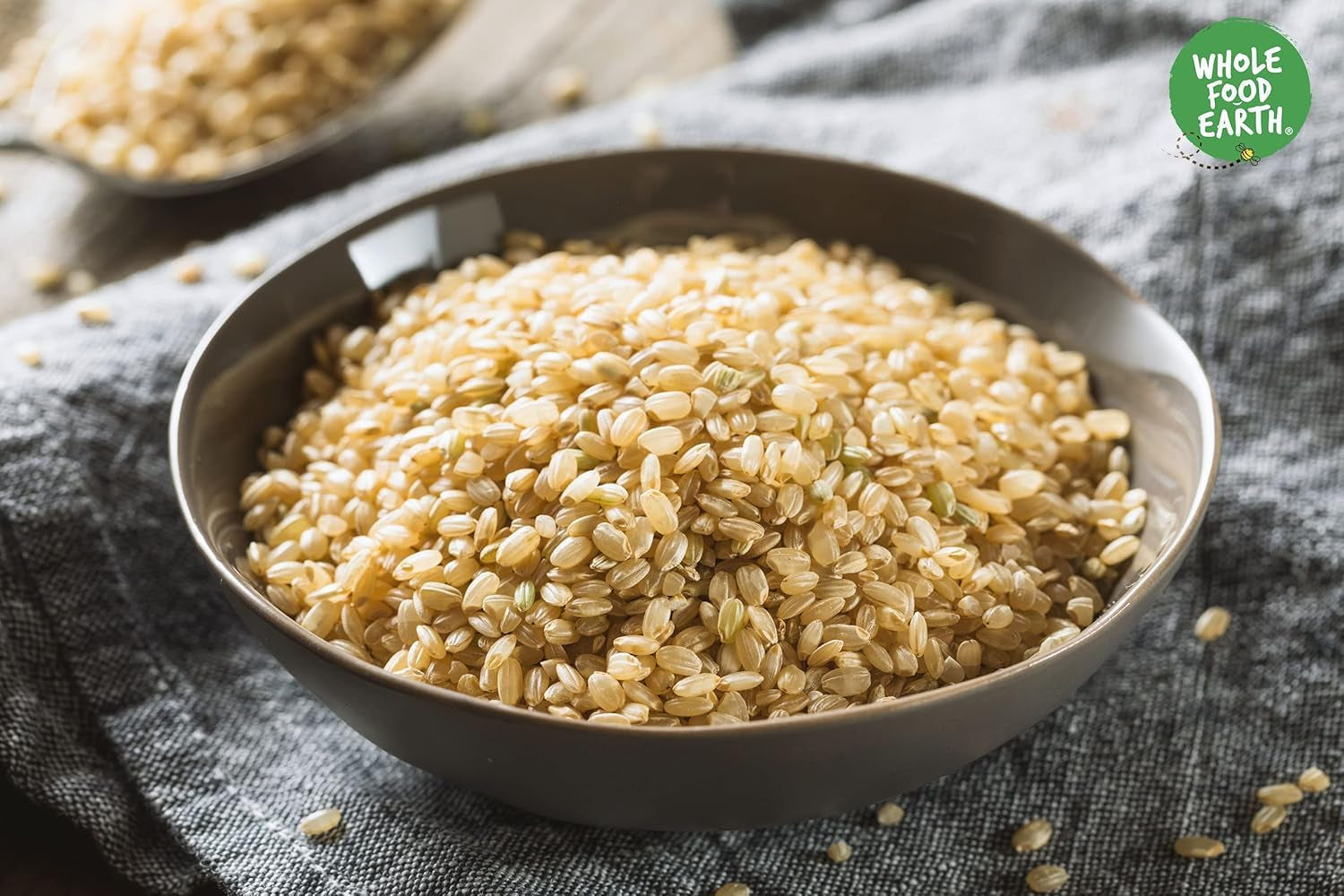 Wholefood jord kortkornigt brunt ris - icke-GMO - naturligt - veganskt - mjölkfritt - utan tillsatt socker, 2 kg