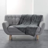 Douceur D'Intérieur Flanou Pläd, Polyester, Grå, 125 X 150 Cm Täcken och täcken Naty Shop Grey
