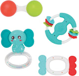 LUDI - Planet Bell - Babyleksak - Från 3 månader - Vibrerande färger, olika texturer och originalform - Främjar finmotorik och fingerfärdighet Bebe Naty Shop 4 rattle leksaker