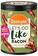 Ostmann Gewürze - Låt oss göra som bacon | Bacon-Geschmack för ungewürzte Fleischersatzprodukte | Gewürzsalz für Tofu och vegetarian/vegan Eintöpfe | 80 g i Metalldose återvinningsbar
