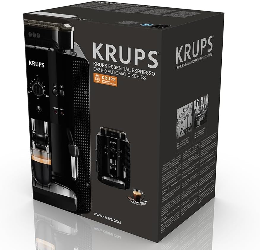 Krups Roma EA81M8 Espressomaskin 1,7 L, 3 temperaturinställningar, 3 malet kaffetexturer, svart