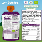 Pumpkin Organics Bio Gemüse-Getreide-Quetschie Kürbis, Birne, Apfel, Pflaume, Hafer ohne Zuckerzusatz¹ - ab 8 Monaten - als Snack eller Beikost für unterwegs (100g)