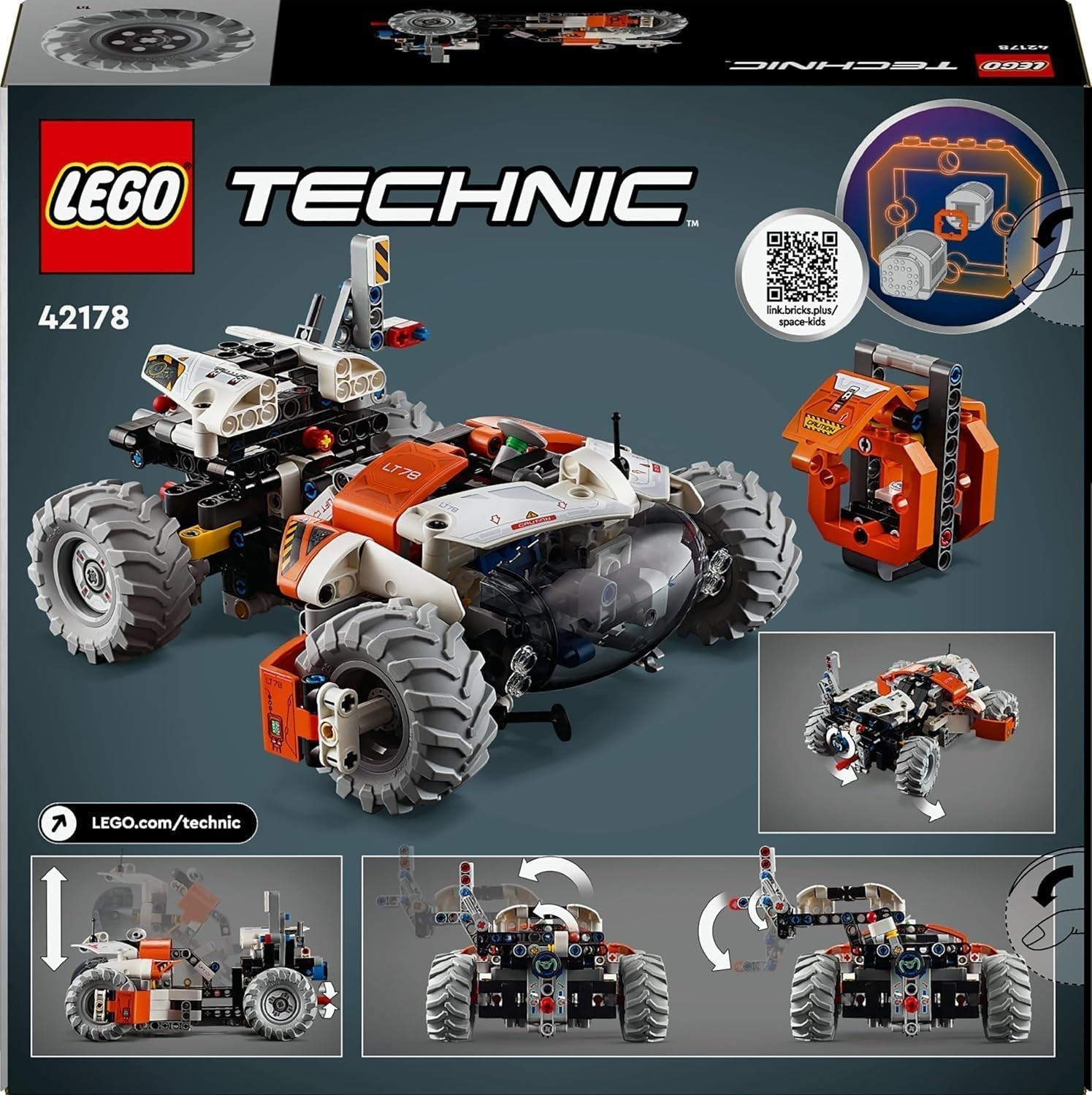 LEGO Technic LT78 rymdtransportfordon, rymdbyggnadsset för utforskningsresor och rymdäventyr, fantasifull lekupplevelse för pojkar och flickor, present till barn över 8 år 42178 Byggset Besuche den LEGO-Store