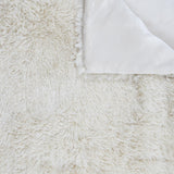 HOME DECO FACTORY Quilt med långt hår, 220Cm X 240Cm, beige Täcken och täcken Naty Shop