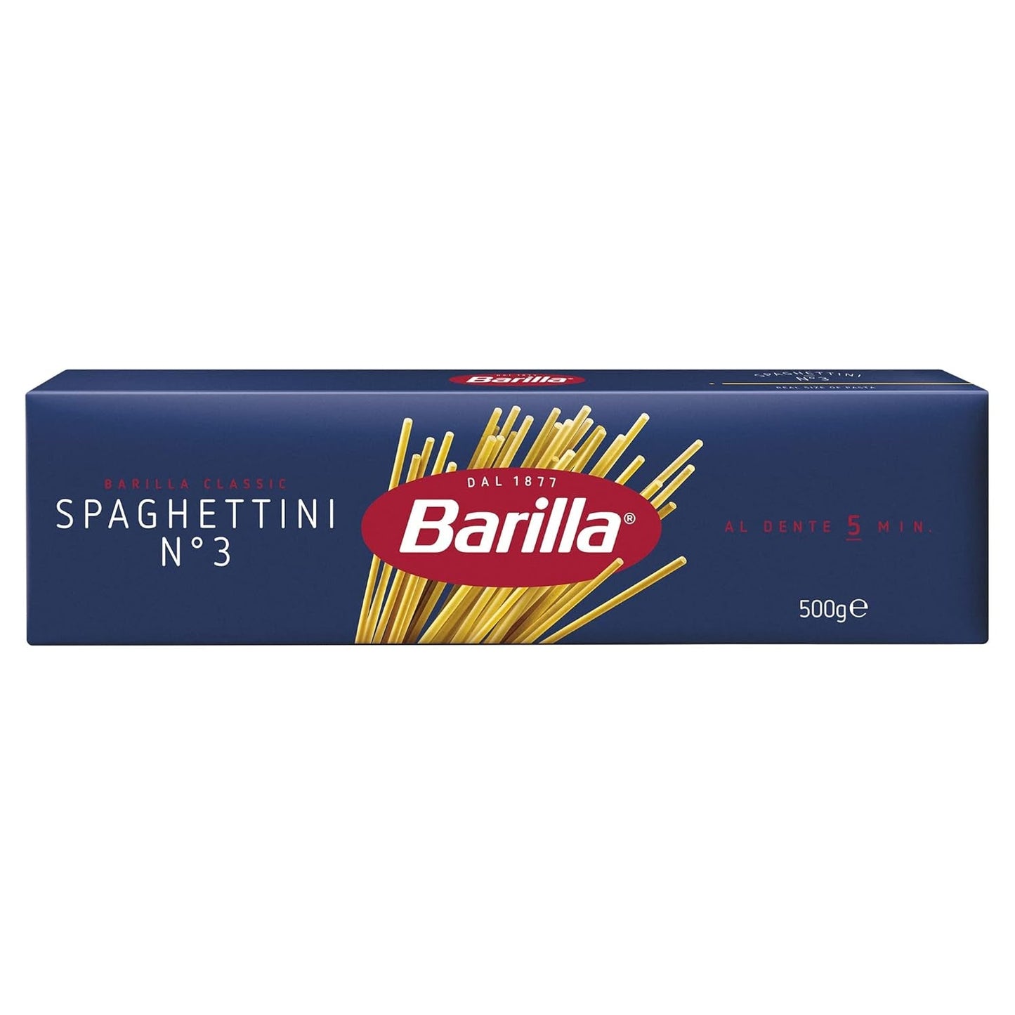 Barilla Pasta Klassische Spaghetti n.5 av högkvalitativ Hartweizen immer al dente, (1 x 500 g), smaklös