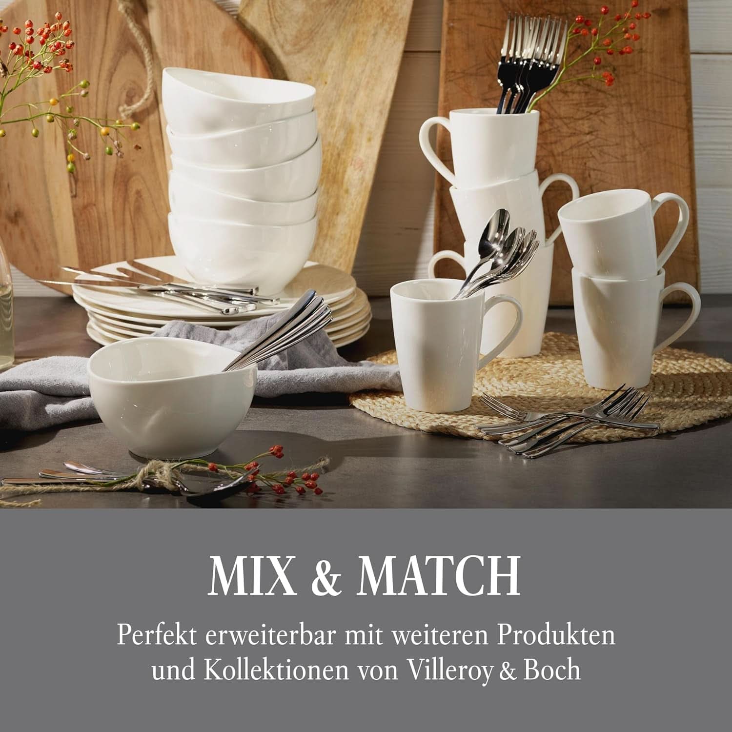 Vivo by Villeroy & Boch - Voice Basic bestickset 30 stycken för 6 personer Naty Shop