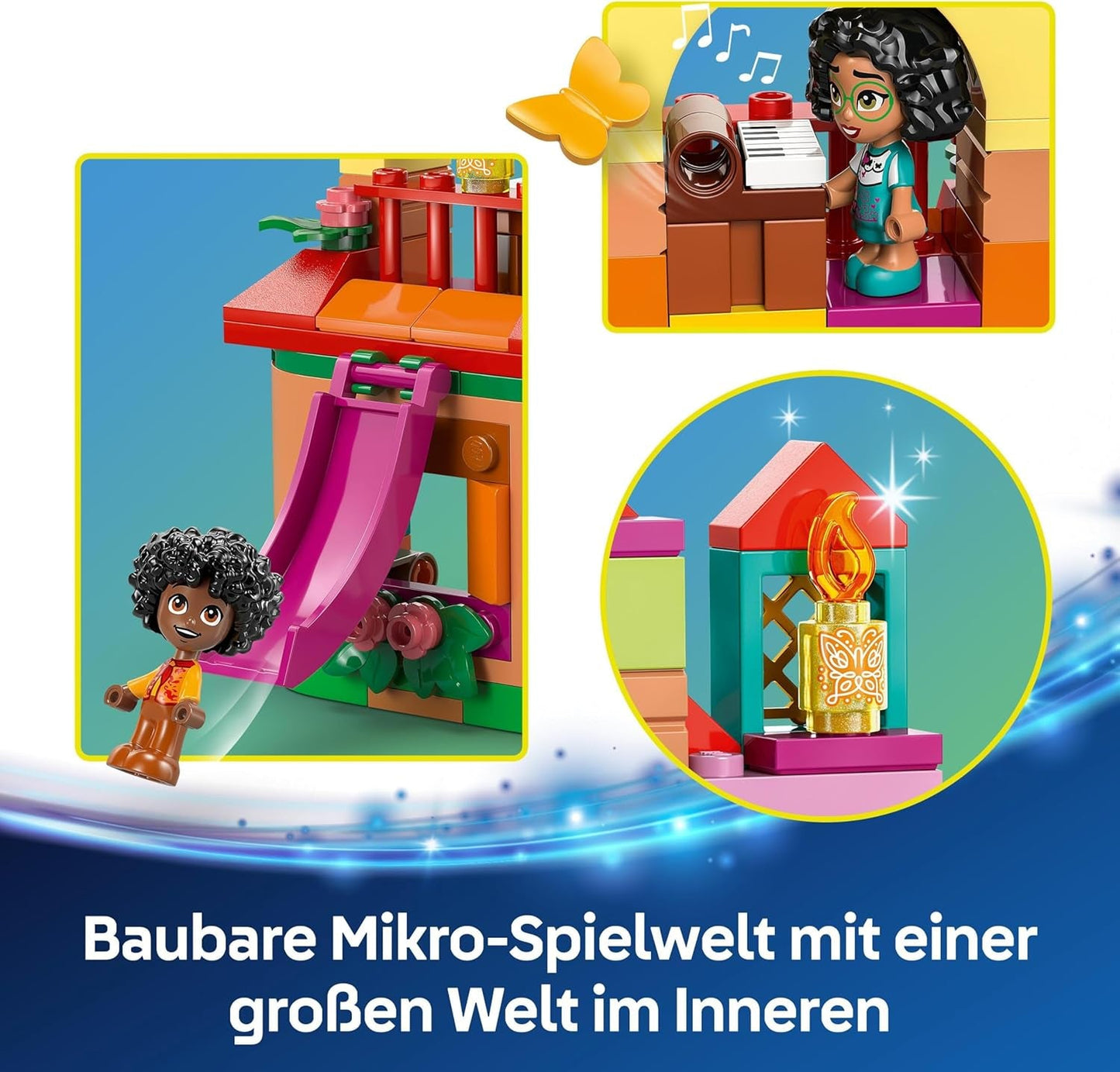 LEGO Ç€ Disney Encanto Mini House, byggleksak för tjejer från 5 år, fantasileksak och byggset med Mirabel och Antonio Mini Dolls, en Capybara figur och nyckel 43261 Byggset Besuche den LEGO-Store