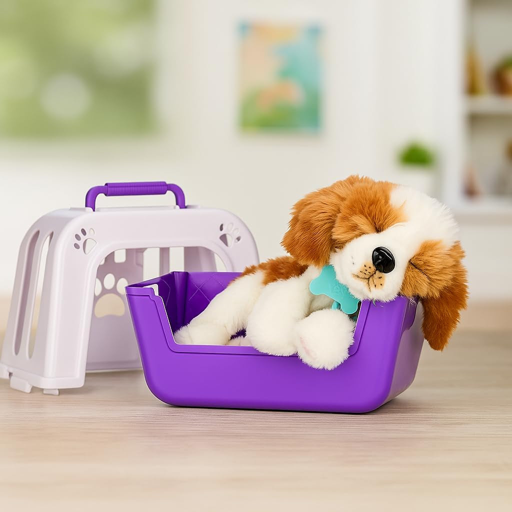 Små levande husdjur My Really Real Puppy – Plåster; Interaktiv valp; över 60 ljud/reaktioner; realistiskt utseende; 1 av 72 varianter; lekset med bärväska; batterier ingår; åldrarna 5+