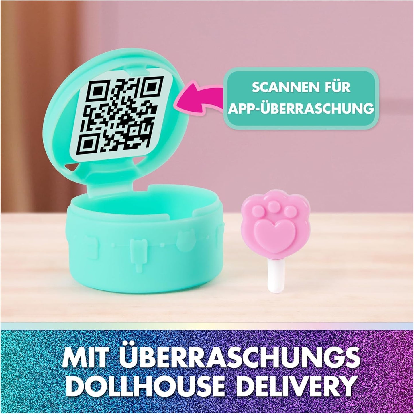 DREAMWORKS GABBY'S DOLLS HOUSE: THE MOVIE - Kuchi's Sweet Balcony Playset med dockskåpsfigurer och tillbehör för barn från 3 år och uppåt