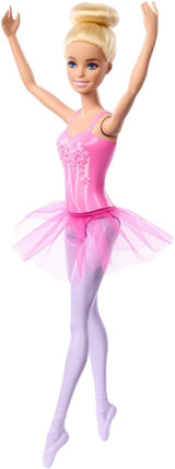 Barbie Ballerina docka Modeblond docka i avtagbar lila tutu med balettarmar och spetsiga skor HRG34