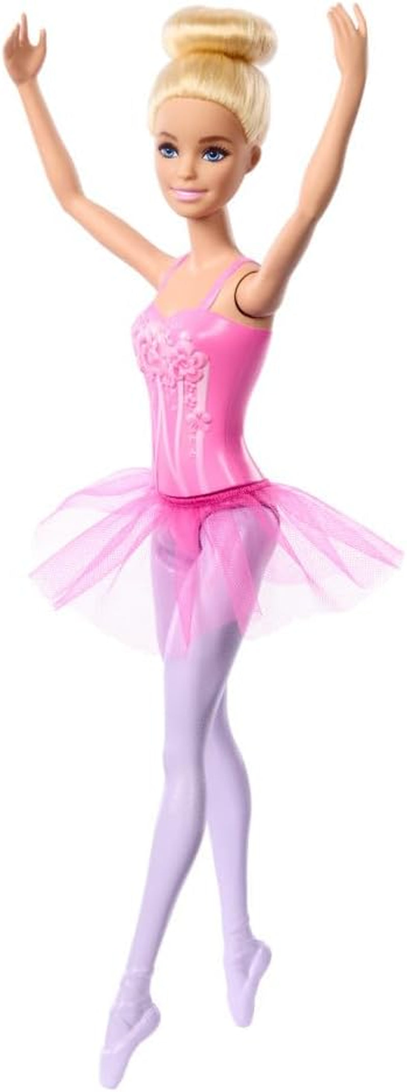 Barbie Ballerina docka Modeblond docka i avtagbar lila tutu med balettarmar och spetsiga skor HRG34
