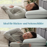 LUCID memory foam kudde med gel 40x60 cm - andas - kylande effekt - tvättbart överdrag - Oeko-Tex certifierad kudde, vit
