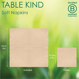 Bord Typ | 100 Bulk Pack mjuka återvunna pappersservetter Bruna engångsservetter för fest Lämpliga för dagligt bruk Miljövänlig Kraft Oblekt komposterbar Tillverkad i EU 2 Ply 33 cm