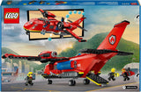 LEGO City Firefighting Plane, Barnleksaksplan brandmansset, byggset med 3 brandmansfigurer och branddekoration, utmärkt presentidé för pojkar och flickor från 6 år 60413 Byggset Besuche den LEGO-Store