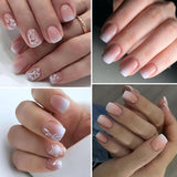 240 st Korta lösnaglar Set - Korta naturliga konstgjorda falska naglar för limning - Nude Gradient Konstgjorda naglar för Box Nail Extensions (Nude Gradient)