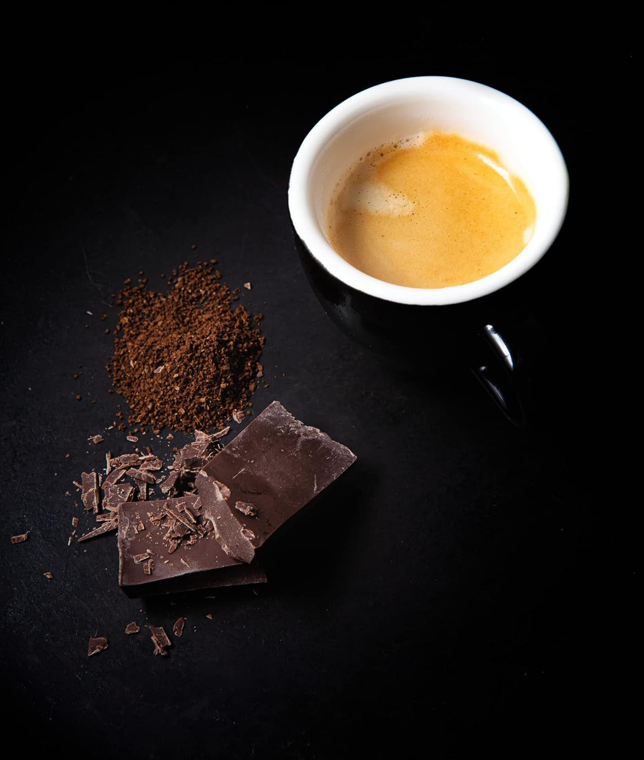 Espresso Kaffeebohnen stark 500g, Barista Kaffee schokoladig und säurearm, Espressobohnen, Bohnenkaffee mit Arabica und Robusta, fin Crema, idealisk för Cappuccino