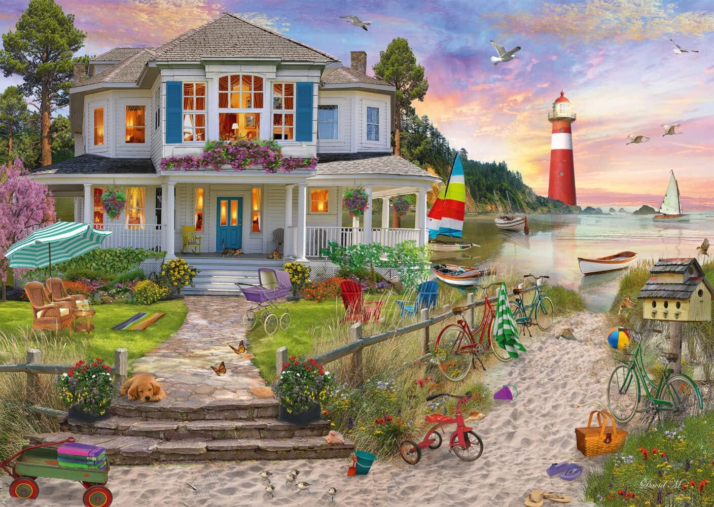 Schmidt Spiele Beach house, pussel 1 000 bitar Puzzle Naty Shop