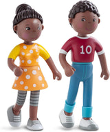 HABA 306696 - Little Friends Family Time Playset, flexibla docktillbehör, åldrar 3+
