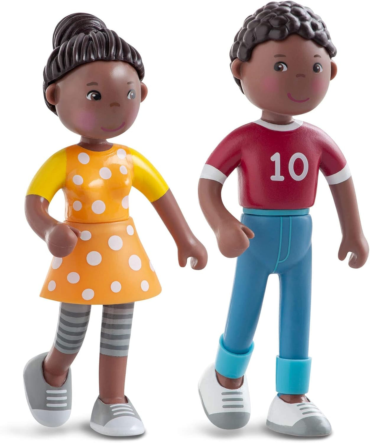 HABA 306696 - Little Friends Family Time Playset, flexibla docktillbehör, åldrar 3+