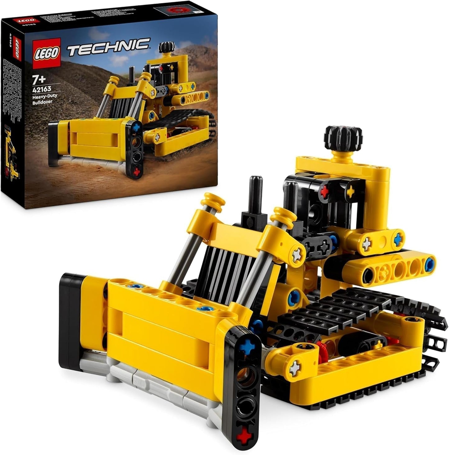 LEGO Technic Heavy Bulldozer Byggleksak Bulldozer Lägg till på din byggarbetsplats Byggleksak för barn Teknisk present för pojkar och flickor 7 år 42163 Byggset Besuche den LEGO-Store Singel