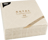 Papstar, 50 servetter "ROYAL Collection" 1/4-faldig 40 Cm X 40 Cm champagne "Elegance", #86497