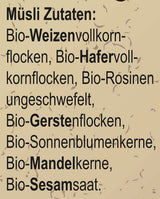 Seitenbacher Bio Müsli Voll-Biologische Mischung I Ohne Zugesetzten Zucker I Ohne Zugesetztes Fett I (1 X 750 G) Spannmål Naty Shop