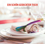 alpina Geschirrset 8 Personen - 40-teiliges Steingut Geschirr - Teller Set mit Speiseteller, Schalen och Kaffeebecher - Camping Geschirr - Mikrowelle- und Spülmaschinengeeignet - Weiß