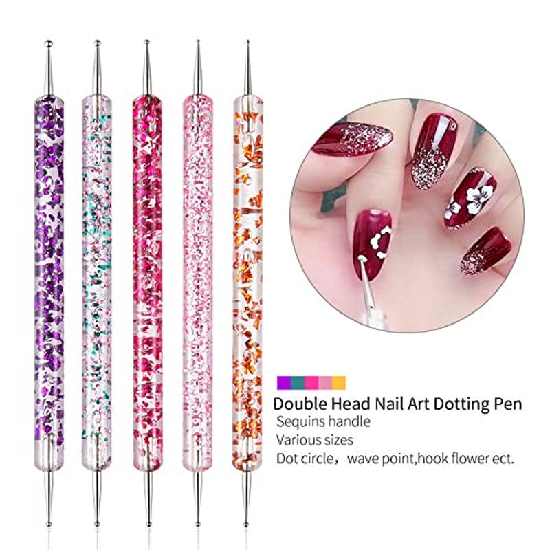 Nail Art Pinsel Set, 20st Nageldesign Malerei Pinsel, Professionelle Nail Art Design Pinsel, Nail Fine Liner Pinsel, Rosa