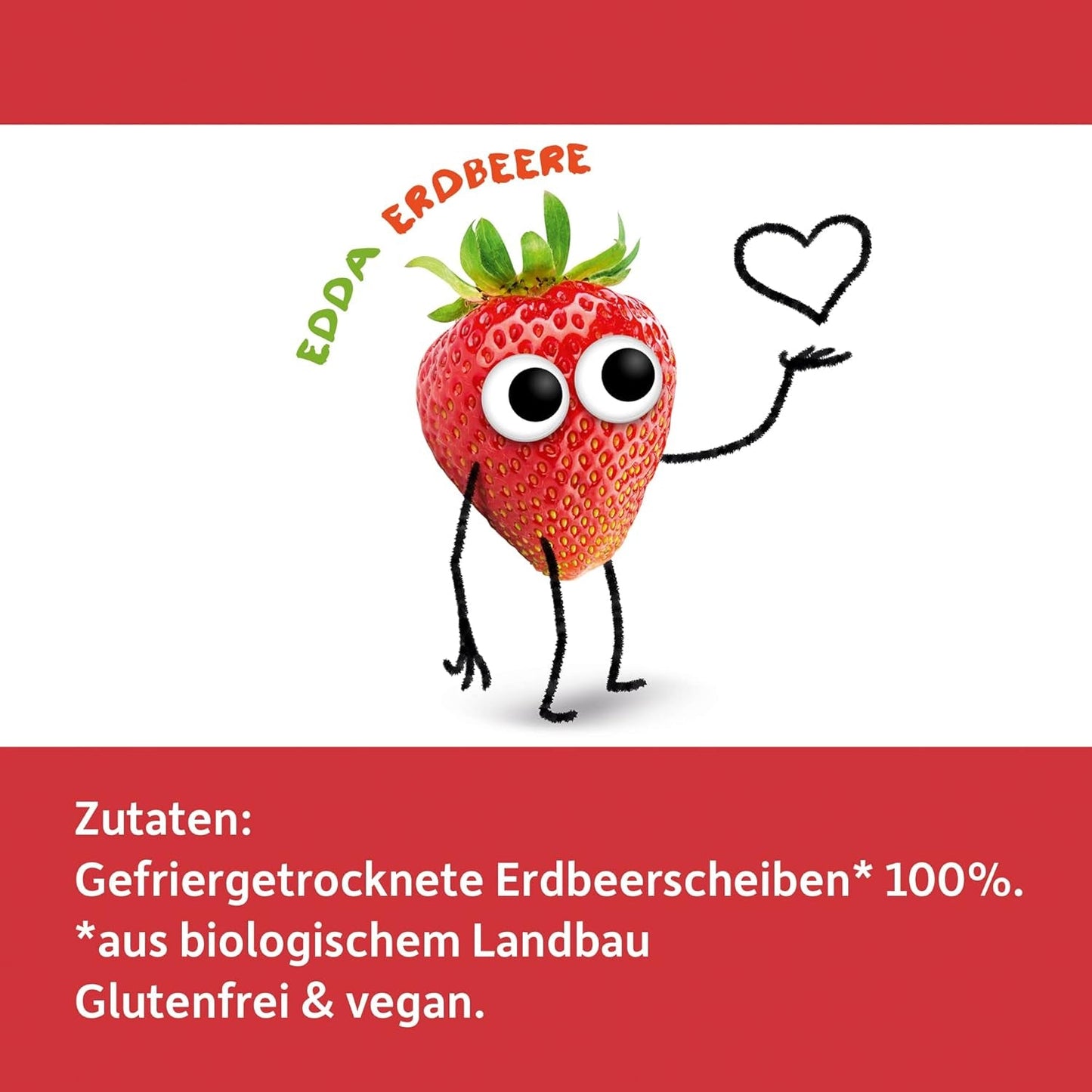 FRECHE FREUNDE Ekologiska jordgubbschips, frystorkade fruktchips, naturlig skivad torkad frukt utan tillsatt socker, vegan, laktosfri, glutenfri, paket med 12 (12 x 12g)