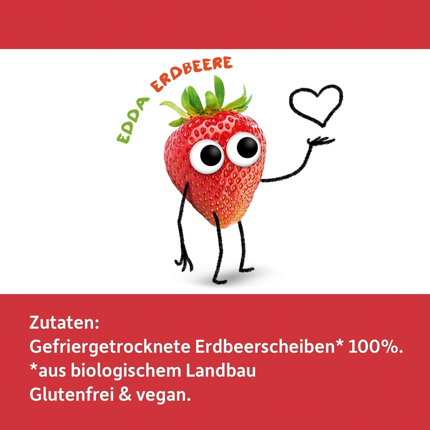 FRECHE FREUNDE Ekologiska jordgubbschips, frystorkade fruktchips, naturlig skivad torkad frukt utan tillsatt socker, vegan, laktosfri, glutenfri, paket med 12 (12 x 12g)
