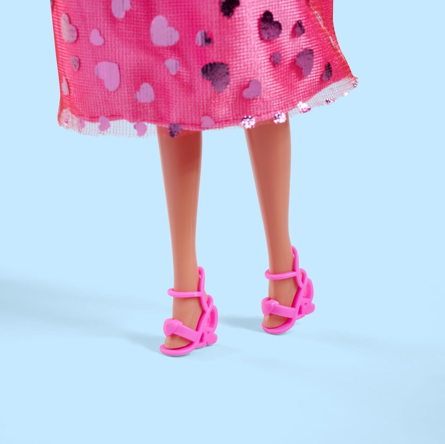 Simba Steffi Love Pink Love – Ankleidepuppe im rosa Glitzerkleid, inkl. Zubehör in Herzform, 29 cm groß, Modepuppe für kreatives Rollenspiel, für Kinder ab 3 Jahren