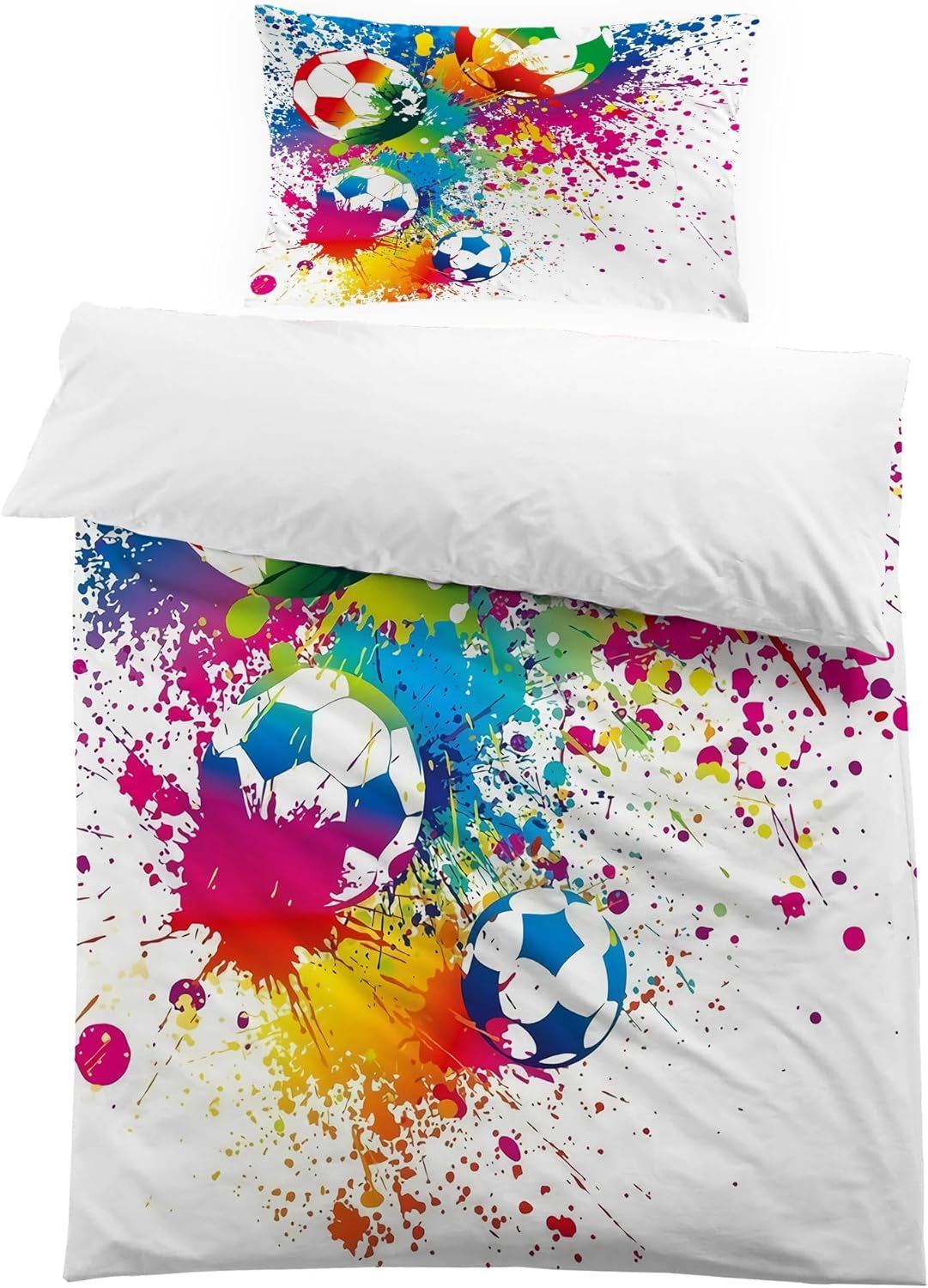 Sängkläder för pojkar, fotboll, mikrofiber polyester Sängkläder - barn Naty Shop Model 2 150X200 Cm + 50X80 Cm