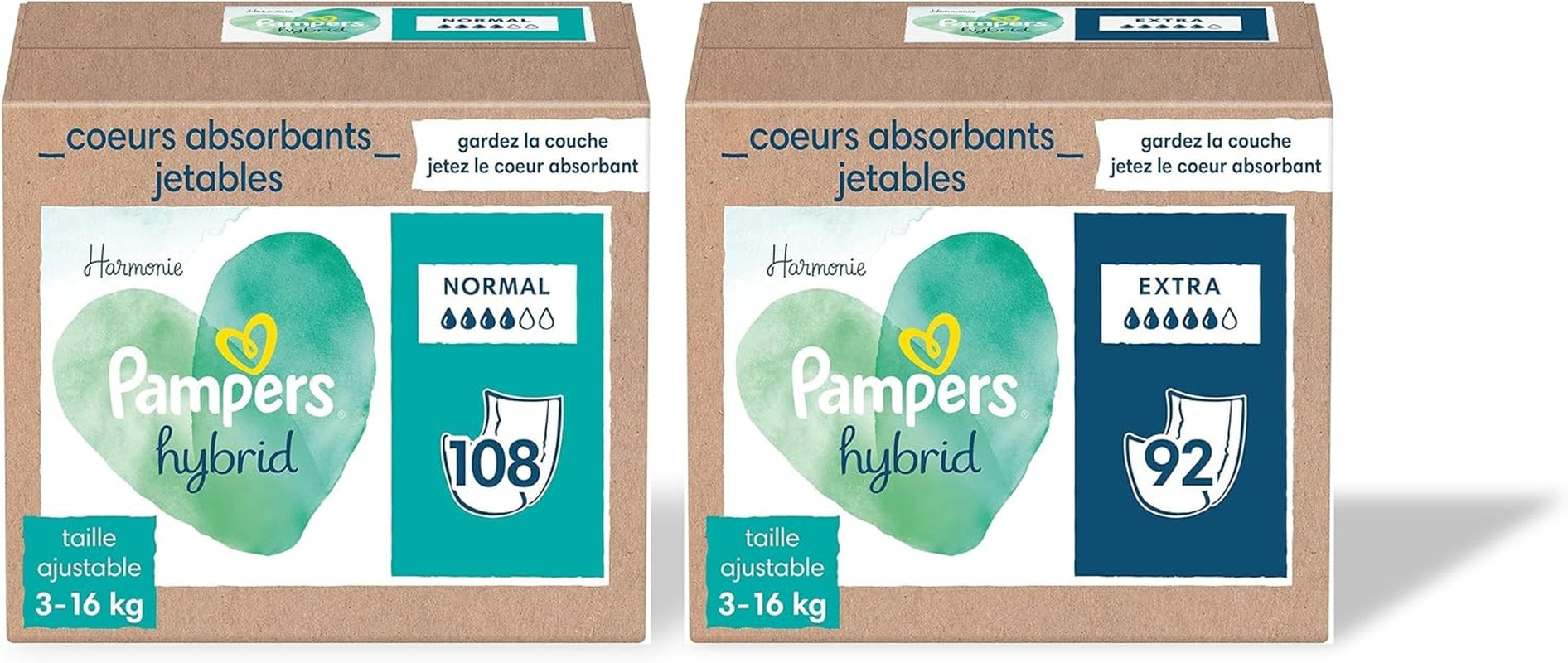 Harmony Hybrid 200 engångsskyddskärnor Extra absorptionsförmåga för tvättbara hybridblöjor Skyddar bebisens känsliga hud