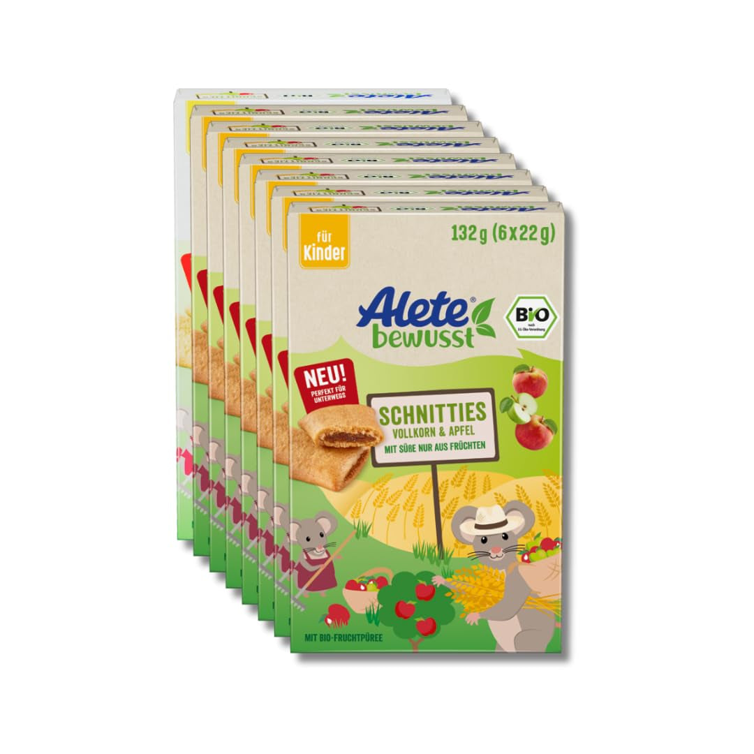 Alete fullkornsäpple skivade ekologiska pajer 8 x 132g