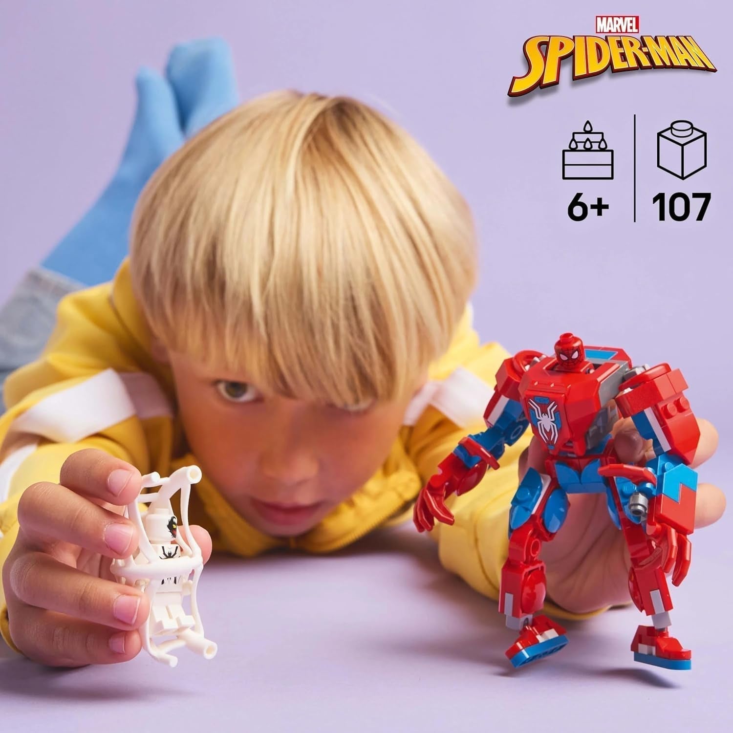 LEGO Marvel Spider-Man Mech vs. Anti-Venom - Superhjälteleksak med 2 minifigurer - Actionfigur med rörliga armar, ben och fingrar - Present till pojkar och flickor i åldern 6+ 76308 Besuche den LEGO-Store byggset