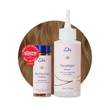 Permanent hårfärgningsset 100 % grå täckning Hemfärgning 0 % Ammoniak Hårfärger Multidimensionella hårfärger Professionella hårfärger Naty Shop Hårfärgning Mörkblond 7N
