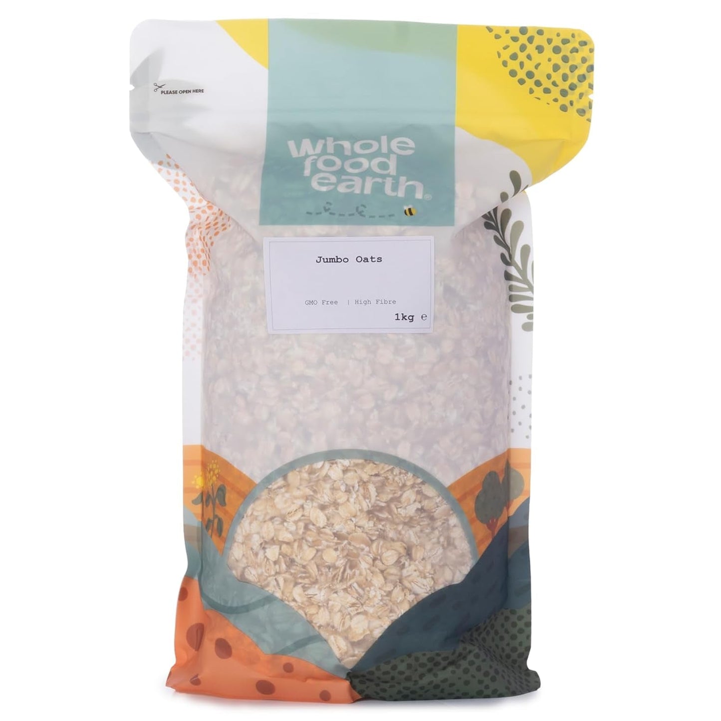 Wholefood Earth Jumbo Oatmeal - GMO fri - vegan - mjölkfri - utan tillsatt socker 2 kg