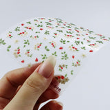 JMEOWIO 3D Nagelsticker Blume Nerdbeerenail Art Sticker Selbstklebend Nagelaufkleber 5D Stereoskopisk Dekoration Nageldesign Zubehör 1 Blatt