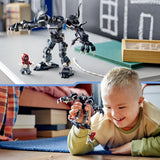 LEGO Marvel Venom Mech vs. Miles Morales rörliga actionfigurer för barn Spider-Man Set med Superhjälte Duell Minifigurer Leksakspresent för pojkar och flickor 6 år gamla 76276 Byggset Besuche den LEGO-Store