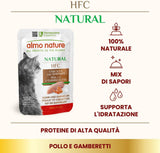 almo nature HFC Natural - Våtfoder för katter - med kyckling - Mänsklig kvalitet, Glutenfri, Monoprotein - 55g, förpackning om 6
