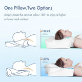 Elegear Memory Foam Kudde med svalkande kuddöverdrag Nacksmärtskudde Sidosömnskudde Ergonomisk kudde Ortopedisk kudde för sidosömmar Rygg Buken 63X 10/14 X36Cm Cervikala ortopediska kuddar Naty Shop