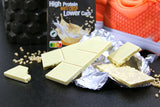 frankonia CHOCOLAT POWER MOTION utan tillsatt socker - Krisig vit choklad med högt protein- och låg kolhydrathalt, 90 g