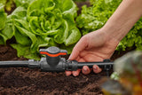 Gardena Micro-Drip-System regler- och avstängningsventil 13 mm (1/2 tum): Enkel avstängning av rör och kontinuerlig reglering av vattenflöde, tillbehör för att lägga dropprör (13207-20)
