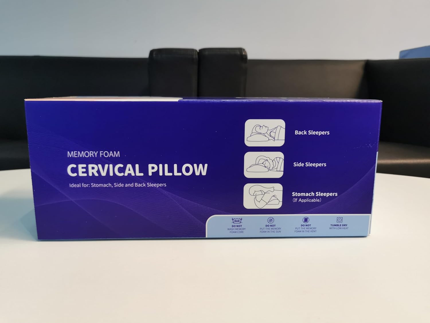 Nacksmärtskudde, ergonomisk ortopedisk nackkudde, sidobaksida buken Memory Foam Kudde, Antisnarkningskudde för män kvinnor (62 * 34,5 * 12/8cm) Cervikala ortopediska kuddar Naty Shop