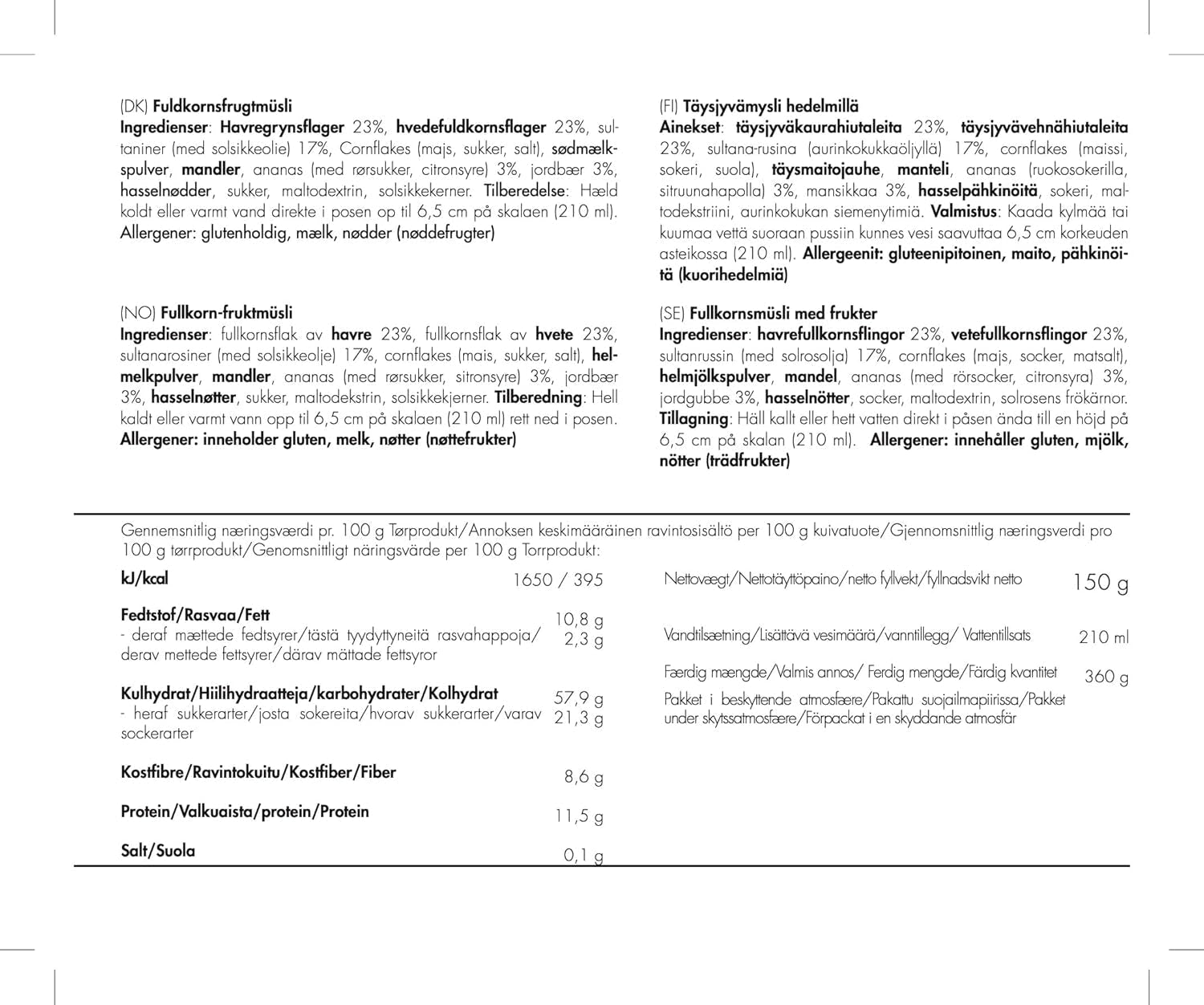 Trek'n Ät hel fruktmüsli