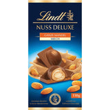 Lindt Choklad | NUT DELUXE Chokladkaka med mjölk och mandel | 110g | Mjölkchoklad med rostad mandel i en slät mandelkräm | Chokladkaka