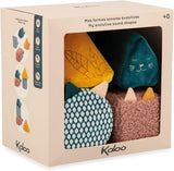 KALOO - Stimuli - 4 evolutionära former med ljud - Produkter för barn - Staplingslek - Hörsel- och greppförmåga - Från födseln, K227002 Babyleksaker Naty Shop