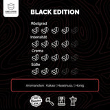 KING'S COFFEE - BLACK EDITION - 1 kg Intense Cream Coffee Beans - Low Acidity Coffee - Small Batch Roast från Italien - Starka Arabica Espressobönor (blandning) för helautomatiska och portafiltermaskiner