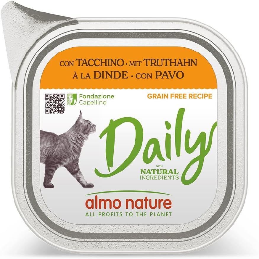 Almo Nature Daily - Nassfutter für Erwachsene Katzen - Kyckling - 100 g, Packung med 32